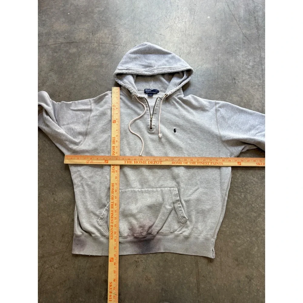 Vintage Polo Ralph Lauren Quarter Zip Henley Hoodie Size XL